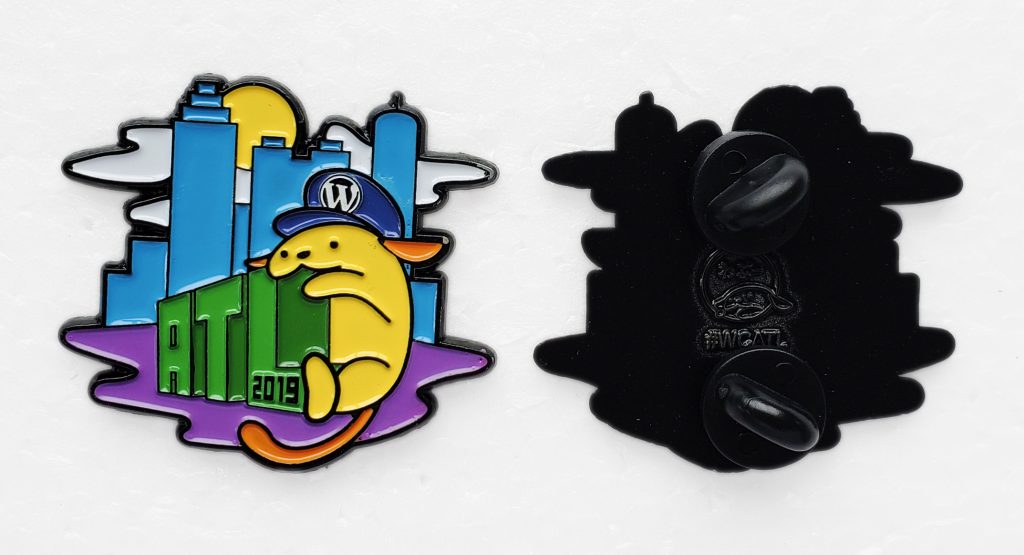 Enamel Pins for WordCamp Atlanta 2019 Wapuu