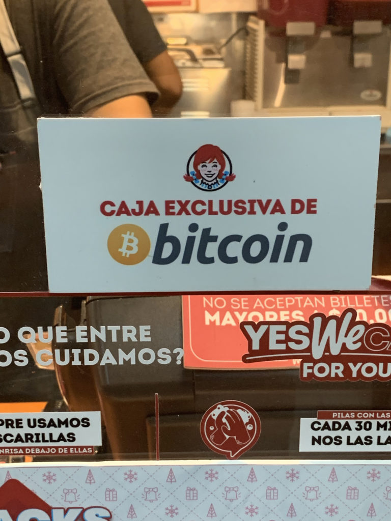 Wendy's Bitcoin Sign