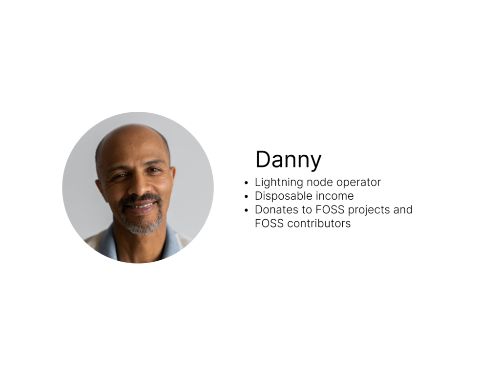 Depiction of Danny, a Lightning node operator and FOSS supporter