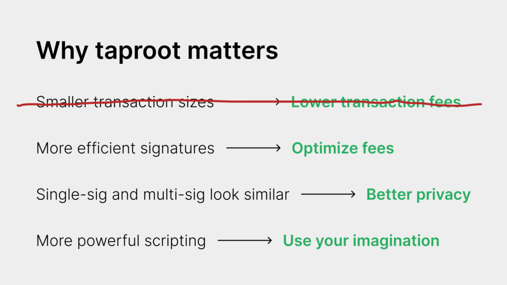 Why Taproot Matters